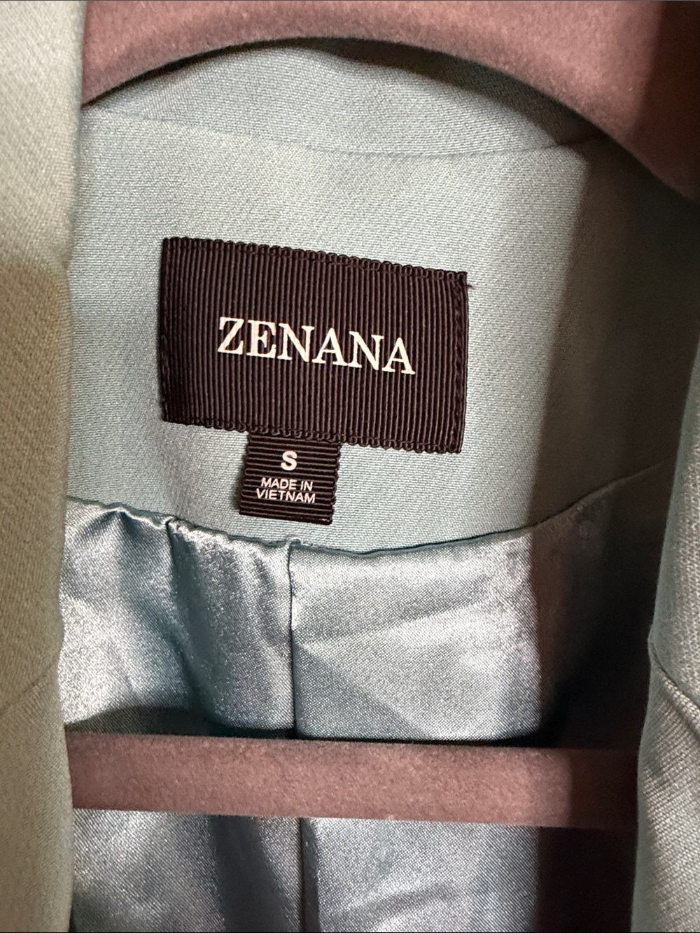 Zenana Outfitters Mint Blue Open-Front Blazer - Picture 2 of 4